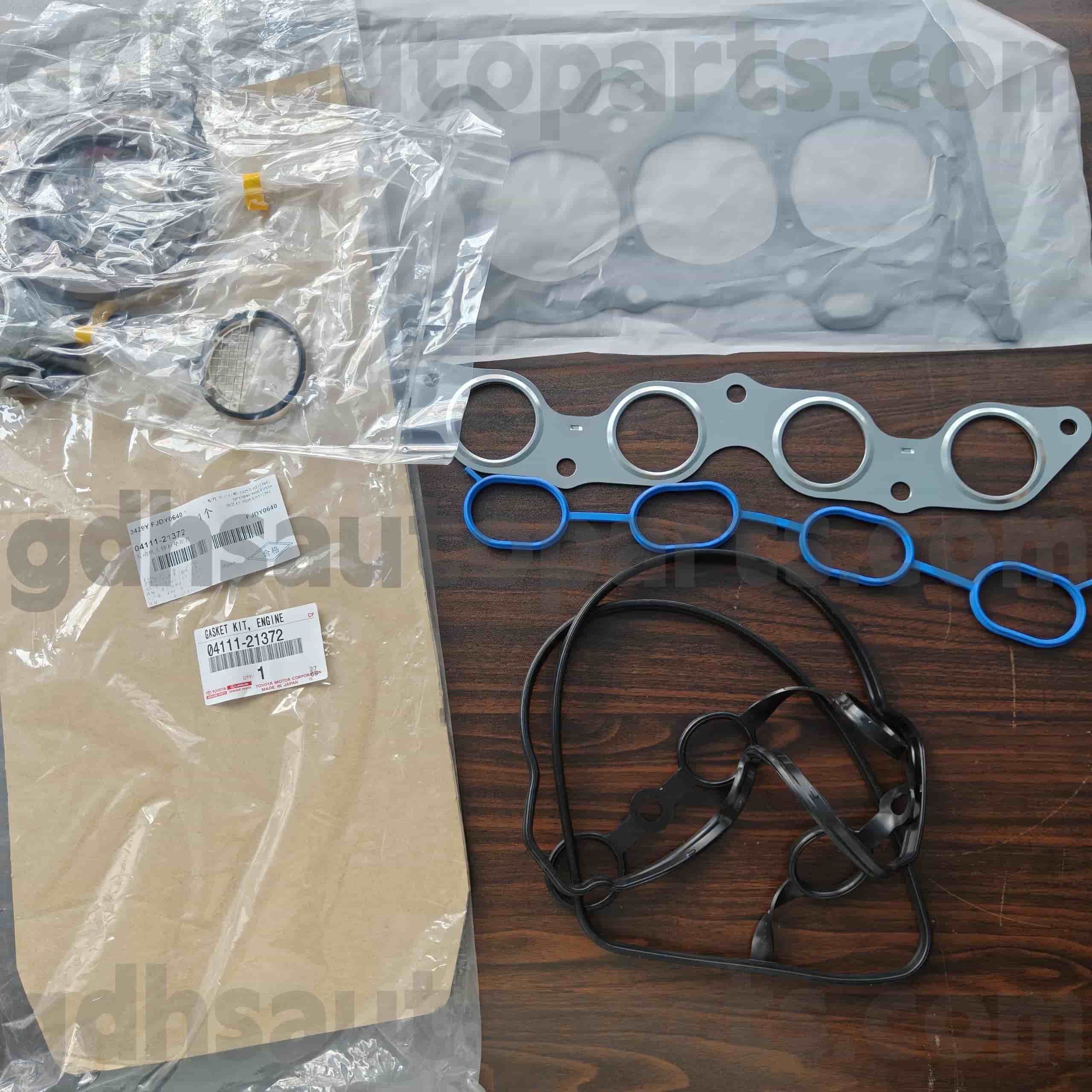 04111-21372 TOYOTA Ægte dele Motoroverhaling Kit til Yaris, Corolla
