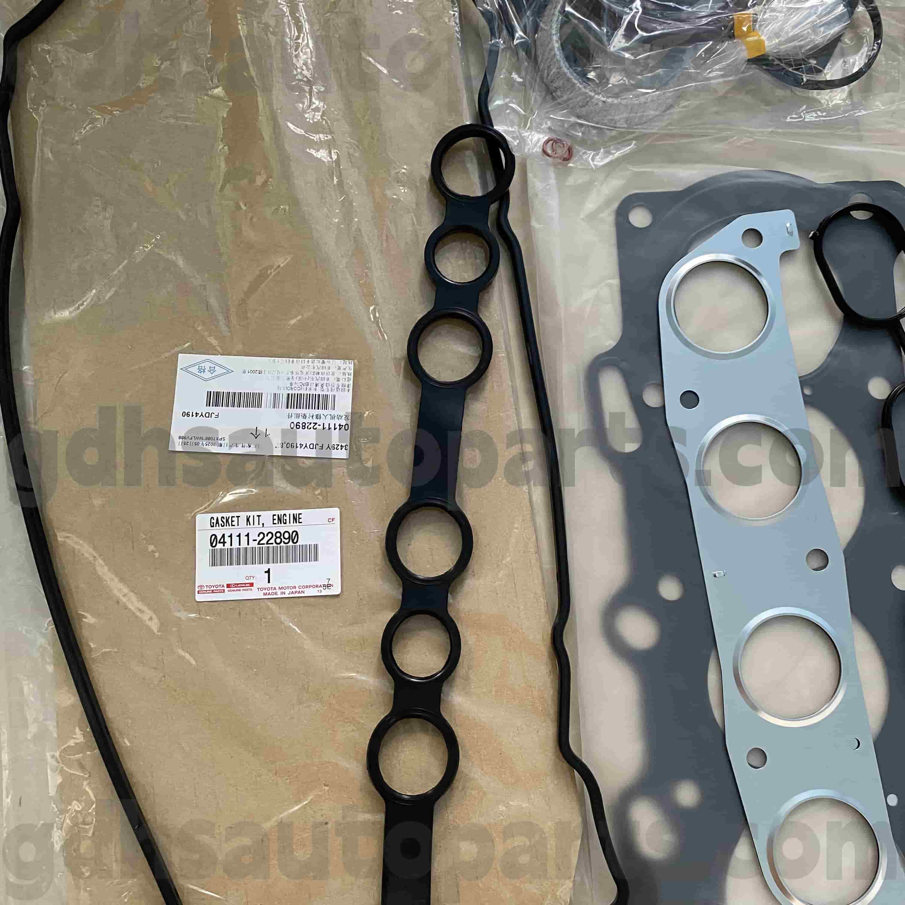 04111-22890 TOYOTA Ægte dele Motoroverhaling Kit til Corolla