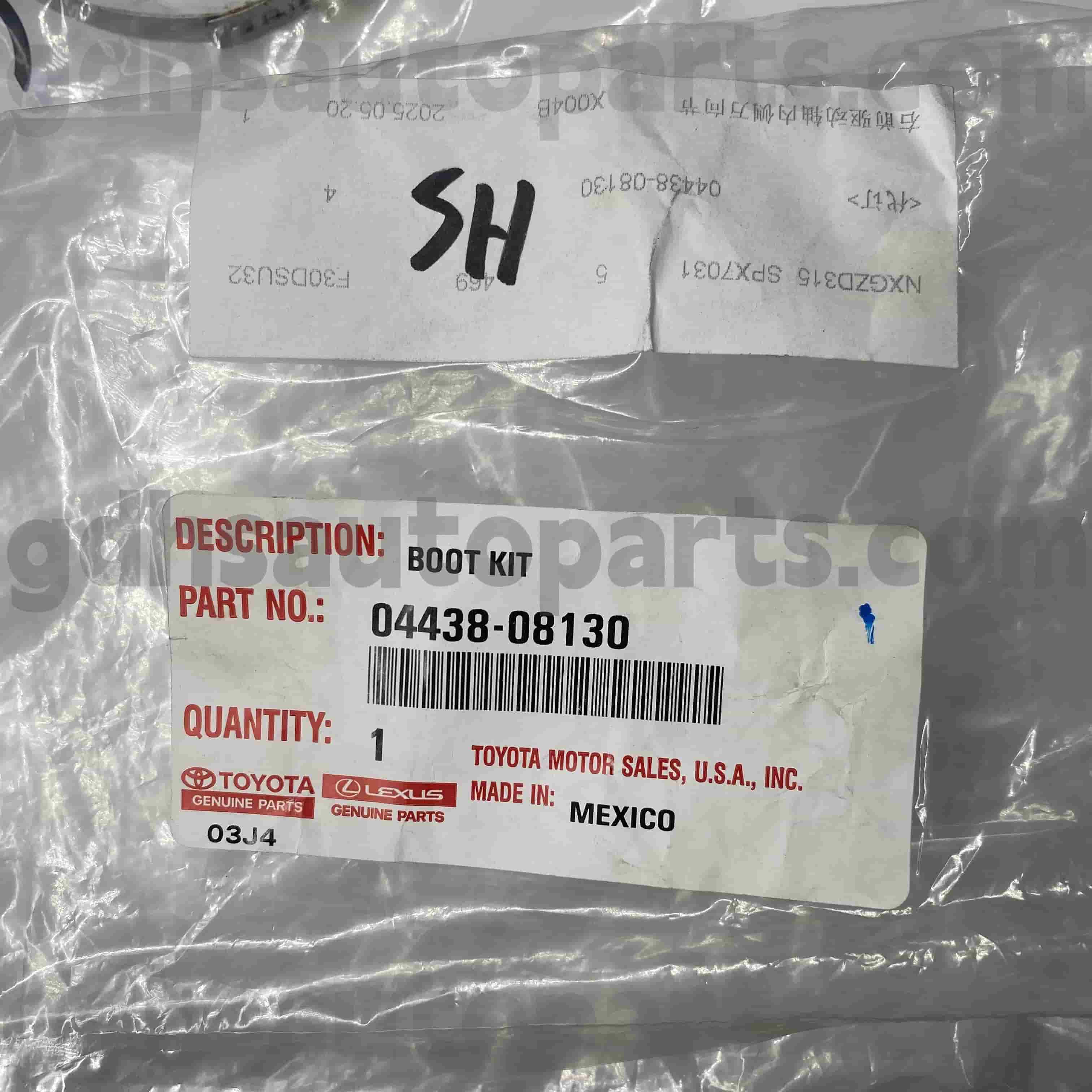 04428-08130 TOYOTA Ægte dele CV Boot til chassis nr. GSV40/60 GSL3#