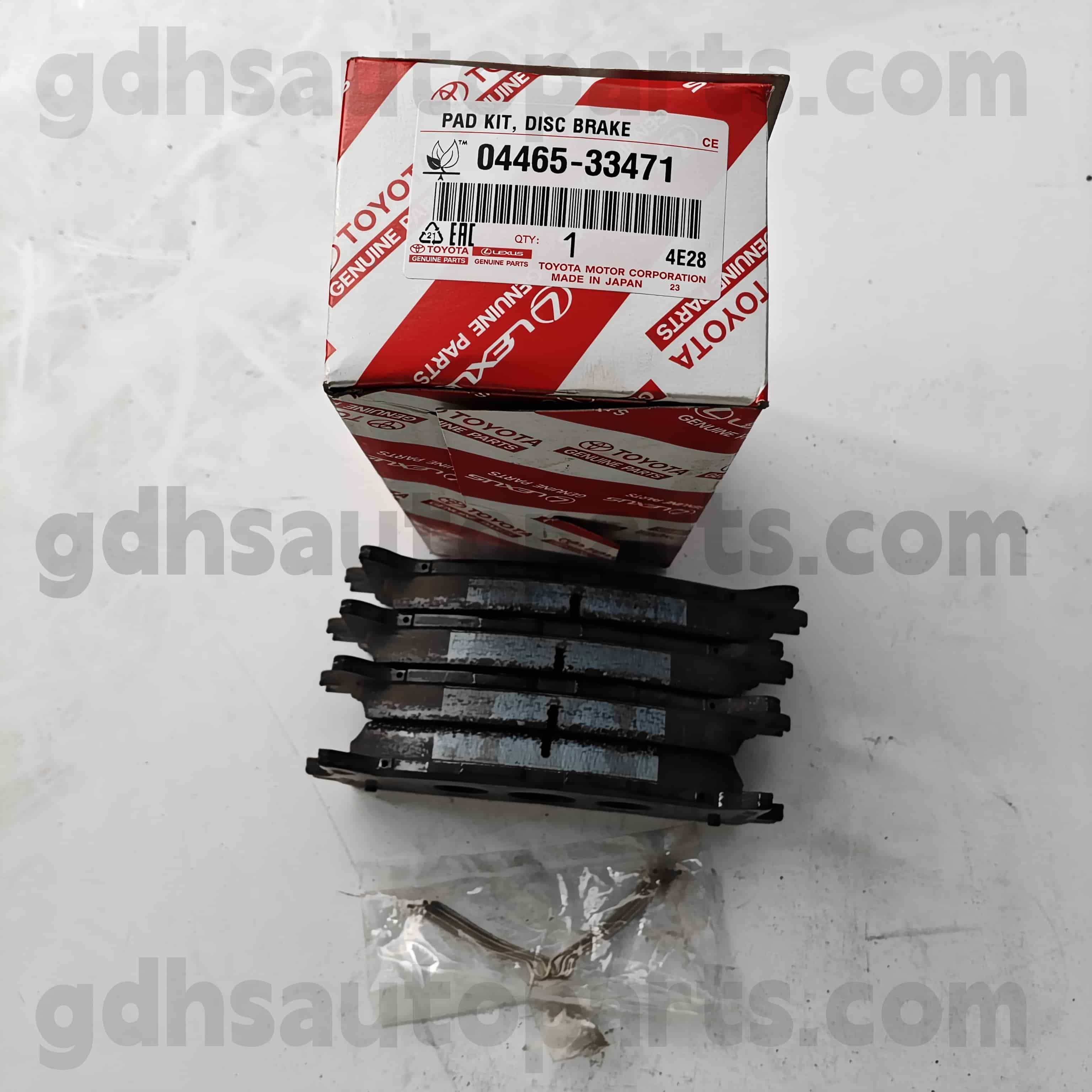 04465-33471 TOYOTA Ægte dele Frontbremseklodser til Camry 、 Lexus ES240/350 Chassis nr. ACV51, ASV50, AVV50..TAIW
