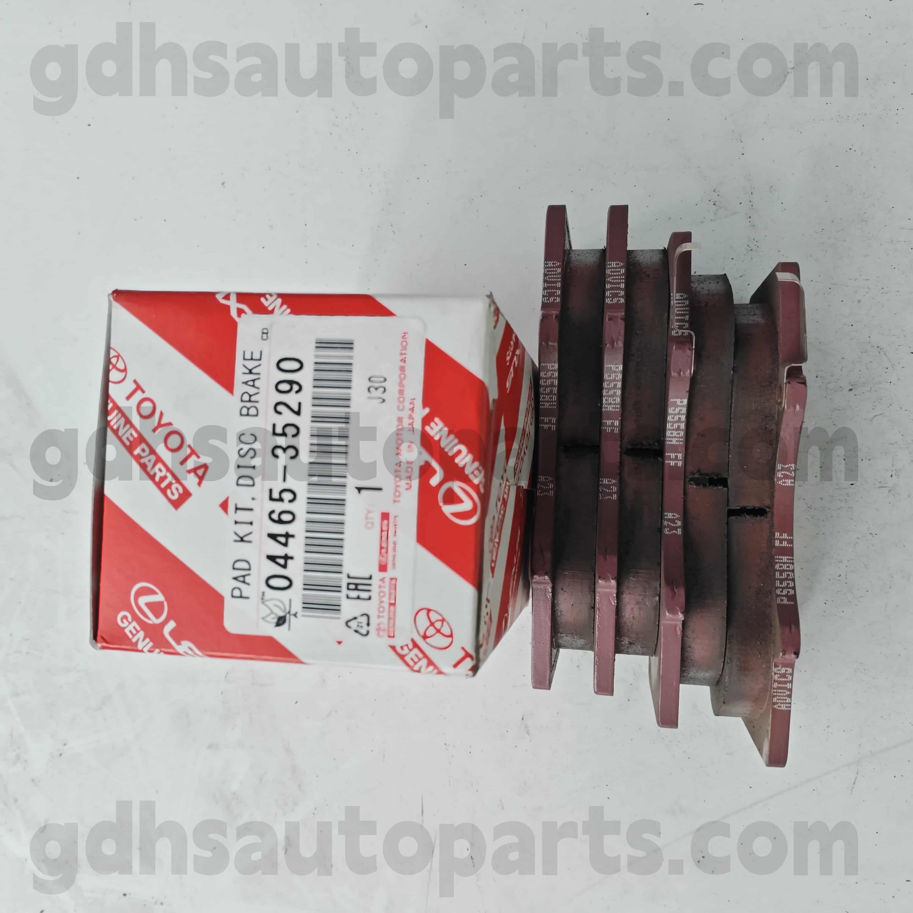 04465-35290 TOYOTA Ægte dele Front Brake Pad til Land Cruiser Prado 、 Fortuner 、 FJ Cruiser 、 Hilux 、 Sequoia Chassis No.GRJ12#, KDJ120, KZJ120, LJ12#, RZJ12#, TRJ12#.. Arl, GCC, GEN