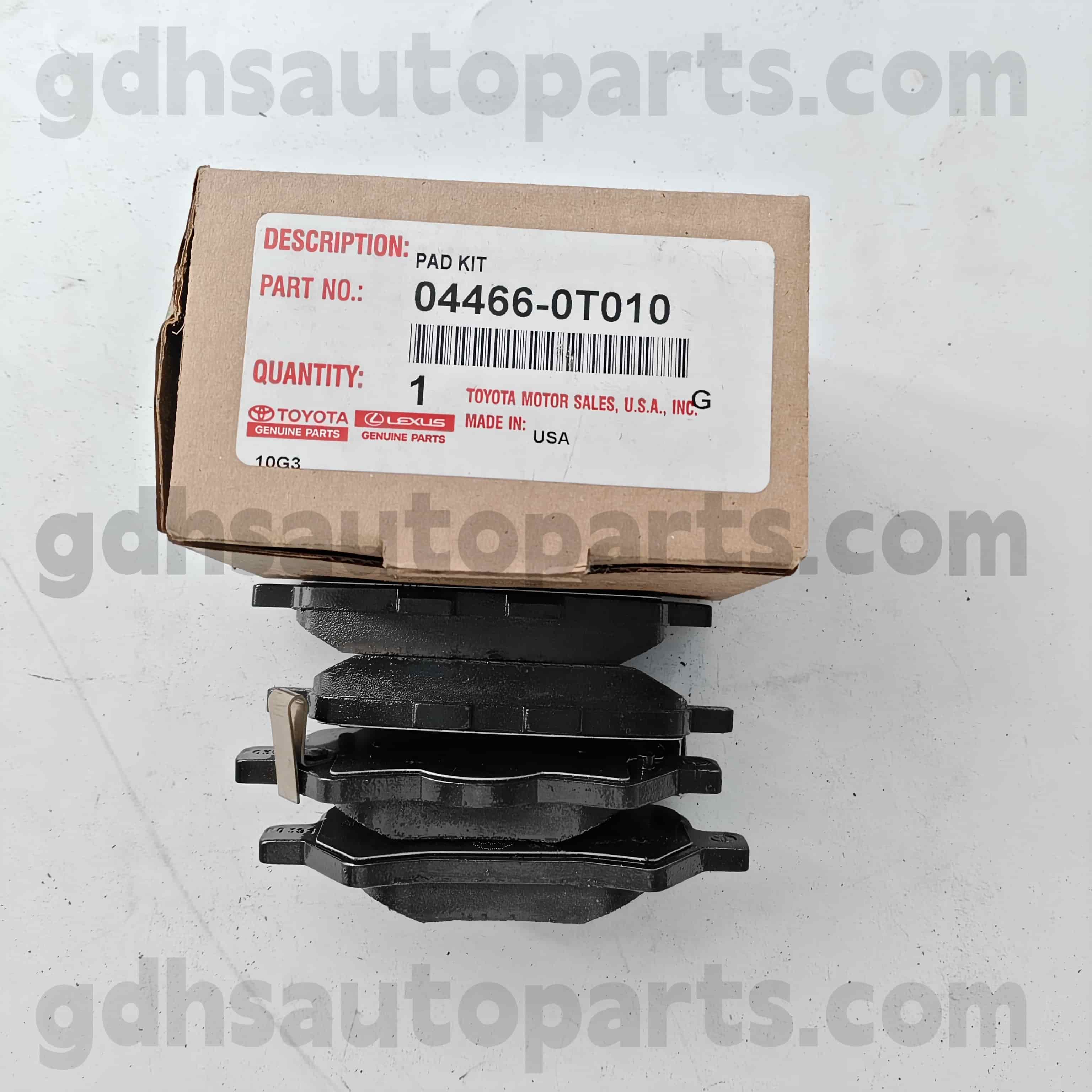 04466-0T010 TOYOTA Ægte dele Bagbremsepude til Venza Chassis nr. AGV1#