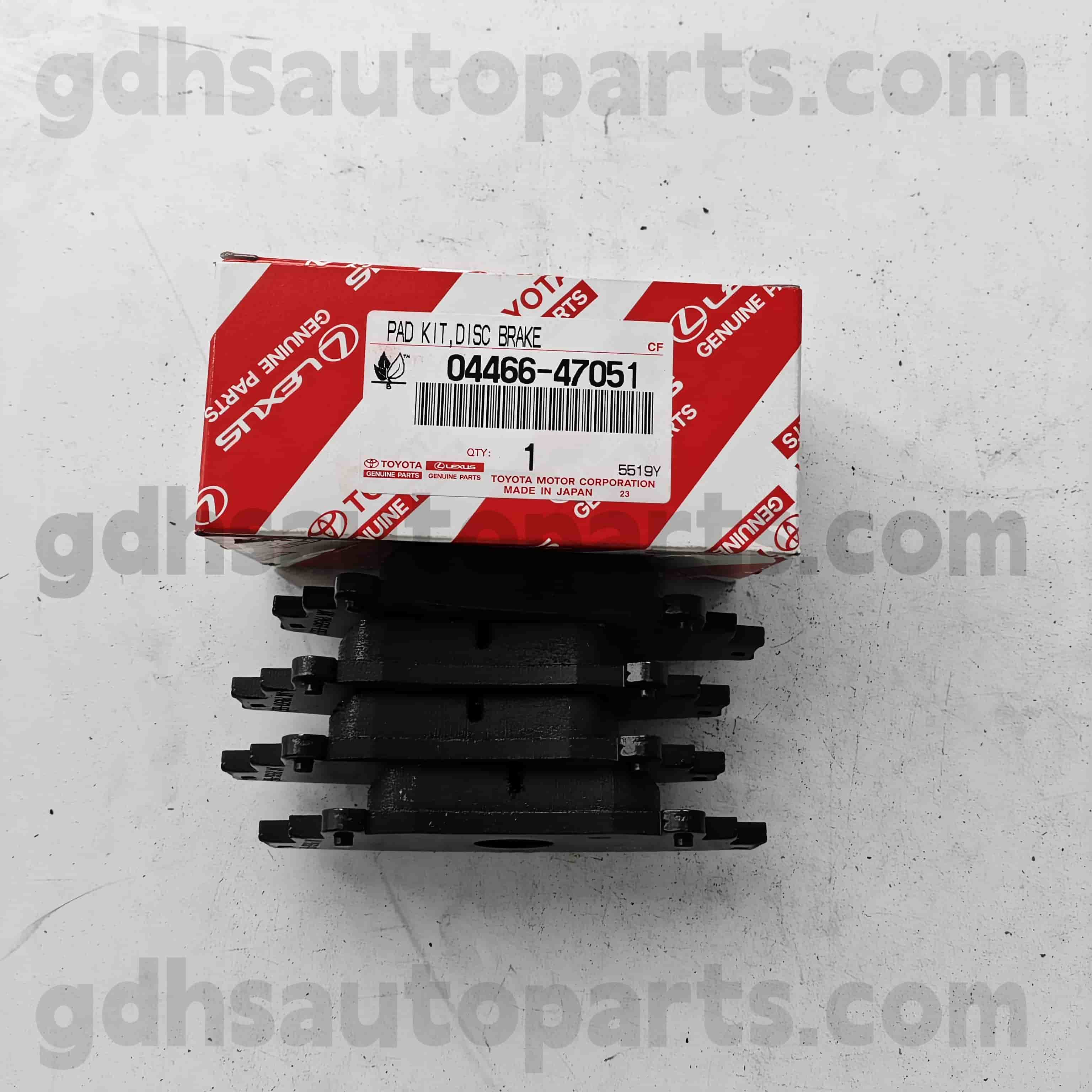 04466-47051 TOYOTA Ægte dele Bagbremsepude til Prius V 、 EZ CHASSIS NR. ZGR2#