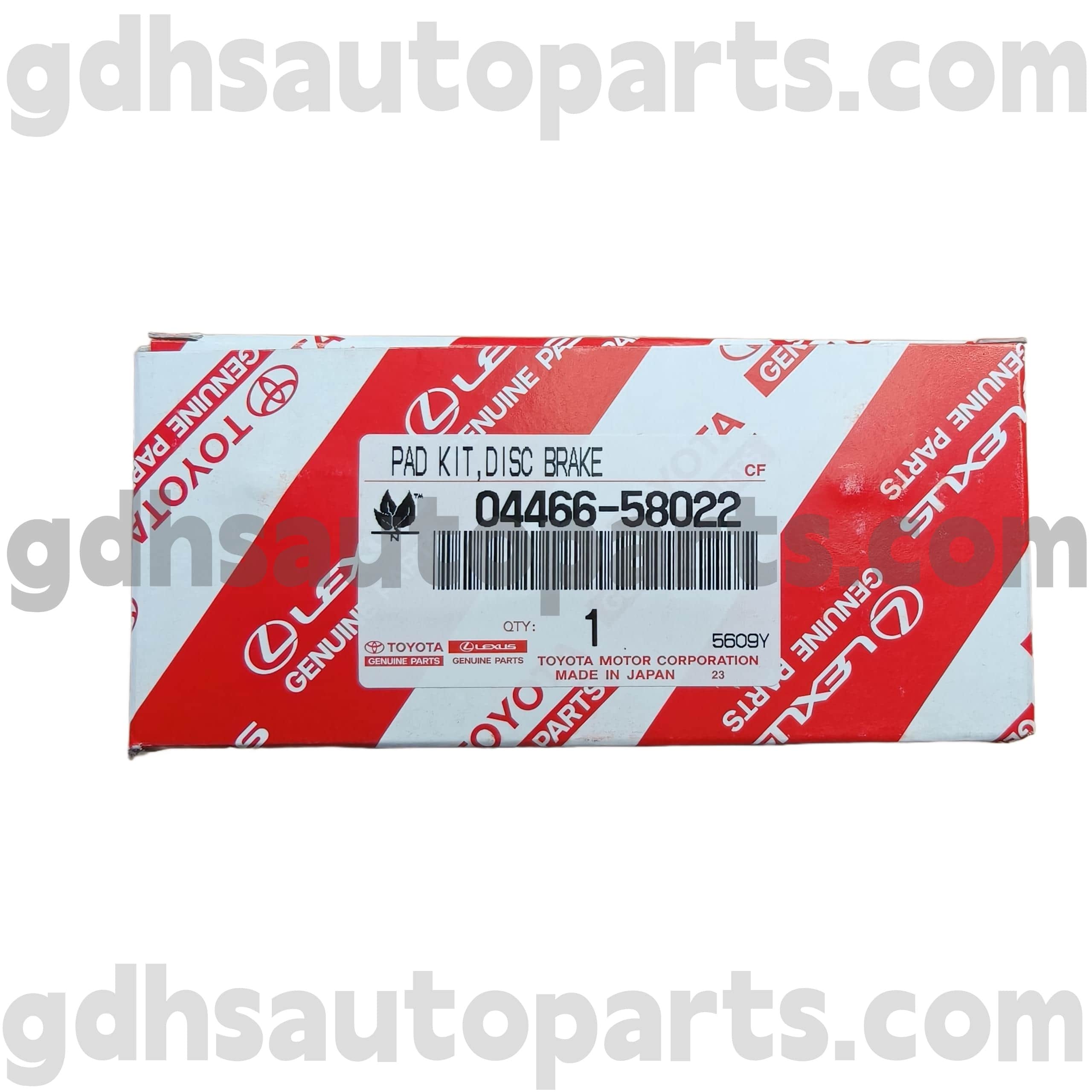 04466-58022 TOYOTA Ægte dele Bagbremsepuder til Alphard/Vellfire/HV Chassis nr. GGH30