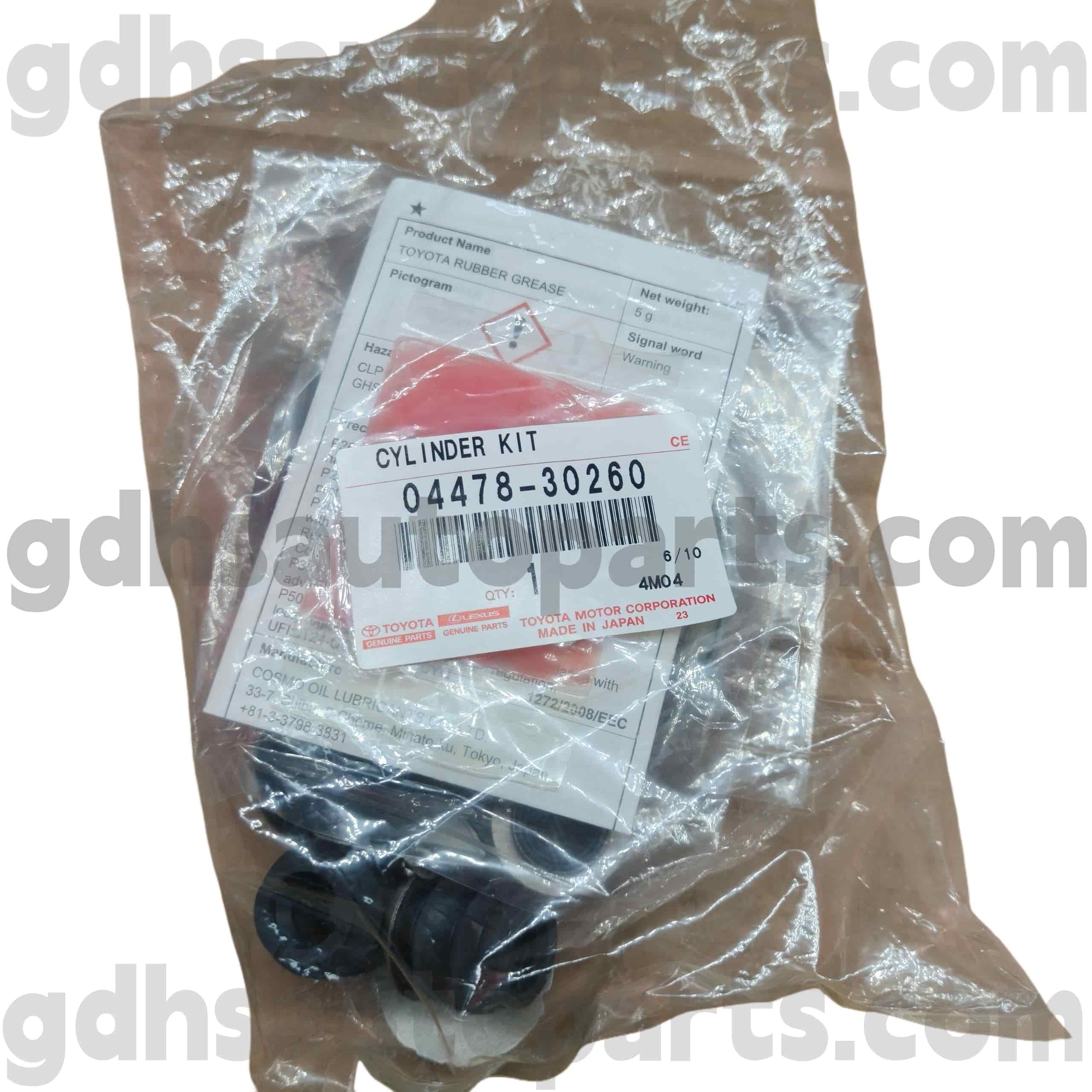 04478-30260 TOYOTA Ægte dele Front Brake Cylinder Repair Kit til Mark X, Lexus IS250/350 Chassis nr. GRS182 188
