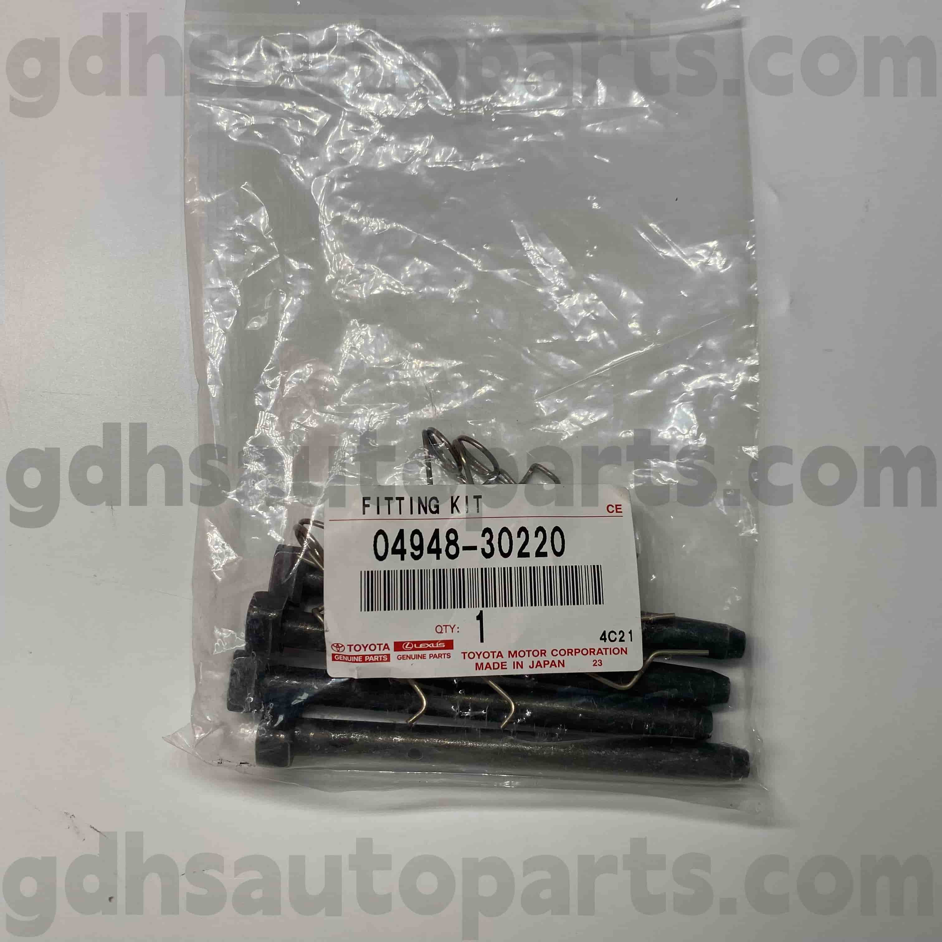 04948-30220 TOYOTA Ægte dele Brake Pad Reparationssæt til Mark X, Crown, Lexus IS250/350 Chassis nr. GRS182 GSE20 2