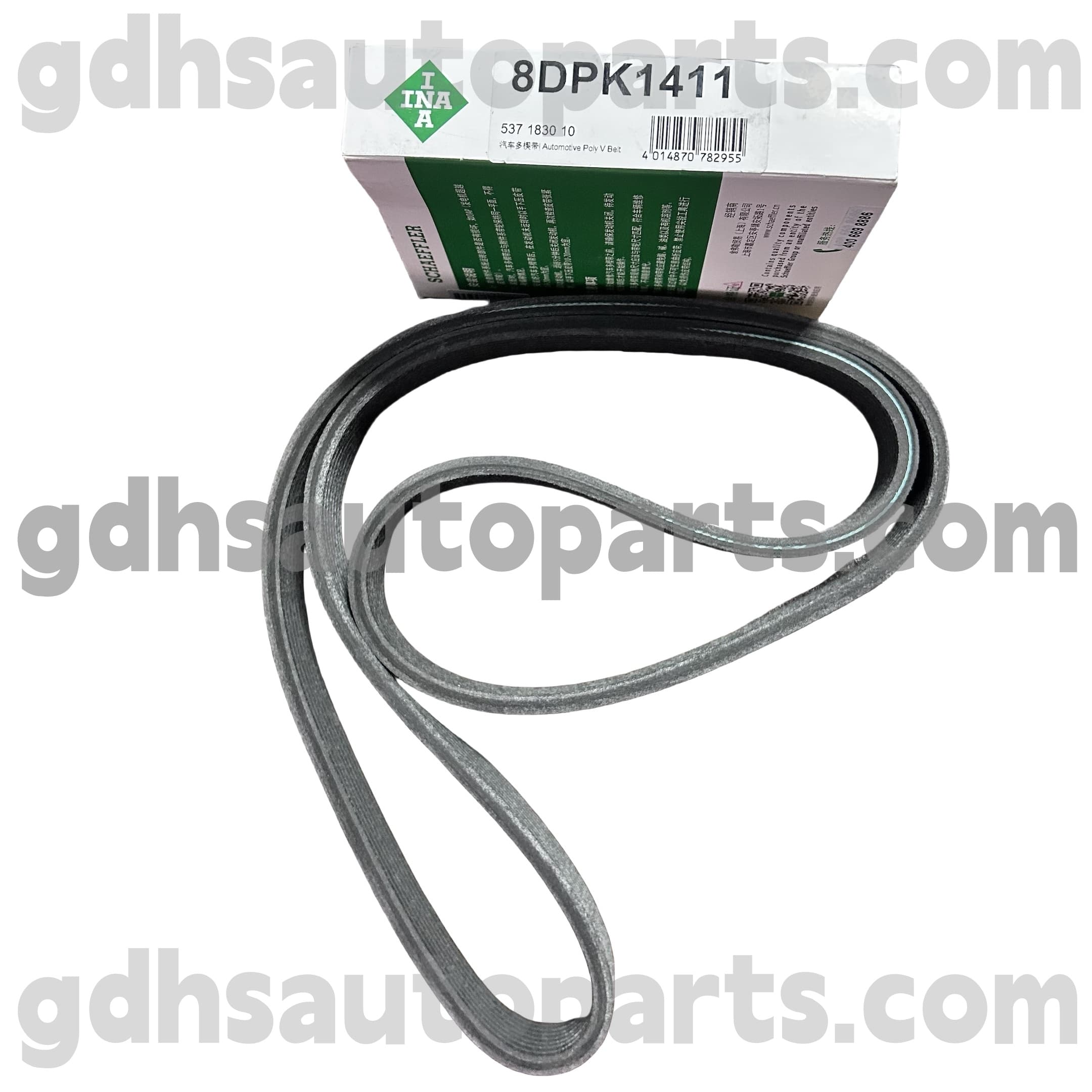 5371830100 Schaeffler Ina Supercharger Drive Belt til Jaguar XJ, Jaguar XF, Jaguar XE, Jaguar XK, F-Type, F-Pace OE NO. C2D39175