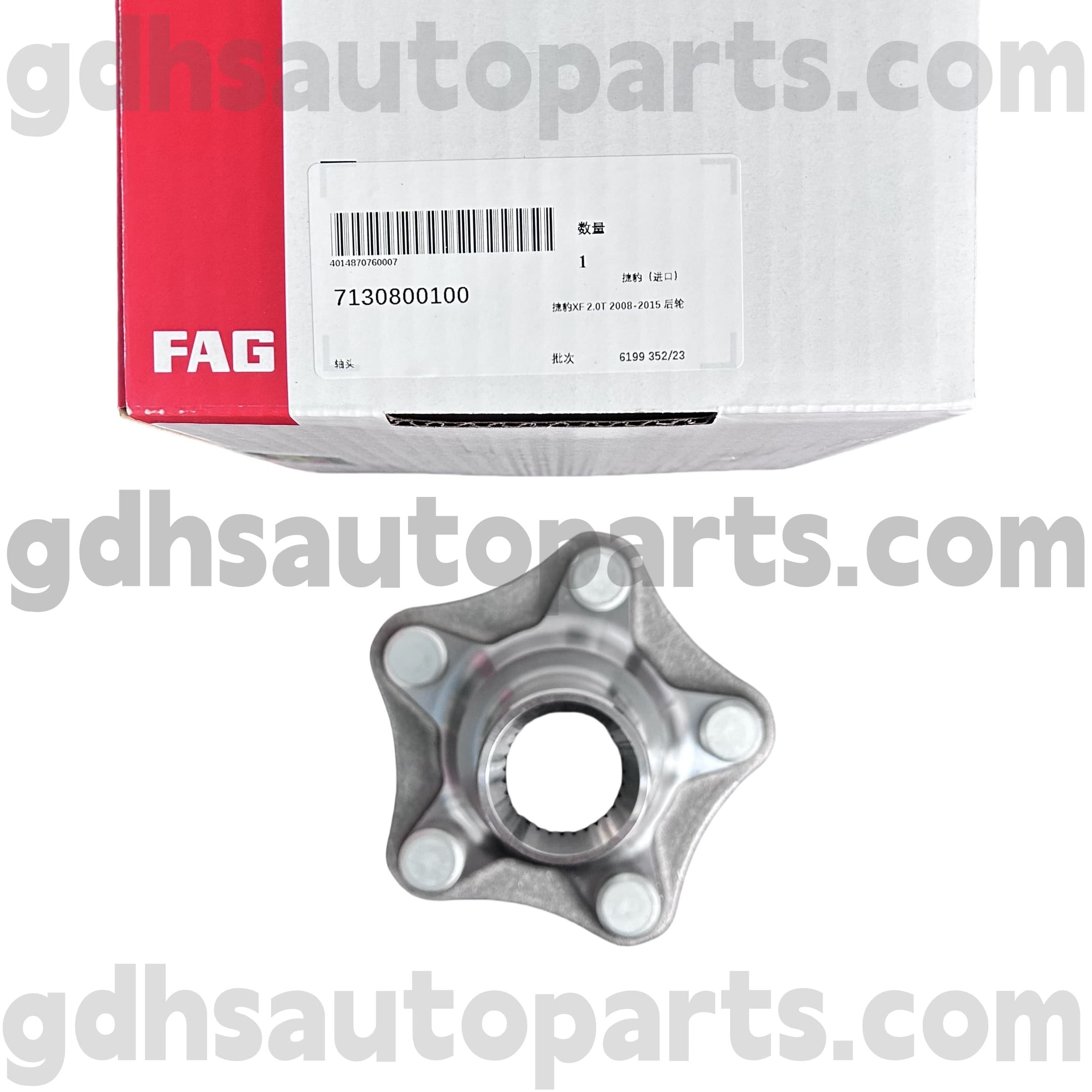 7130800100 Schaeffler Fag Wheel Hub til Jaguar XJ, Jaguar XF, Jaguar XK, F-Type, F-Pace OE NO. C2D60511